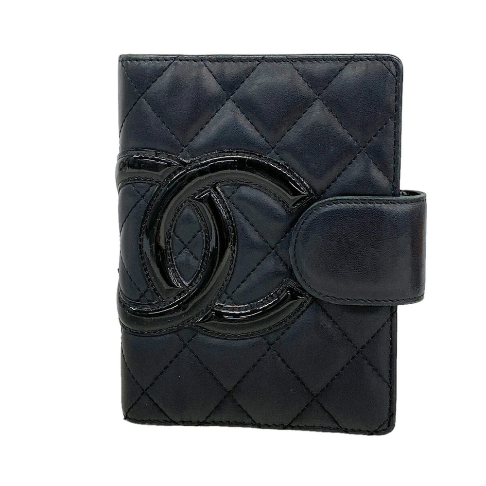 Chanel Cambon Lambskin Notebook Cover, Black, Women's, P3632756
